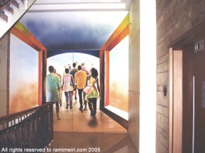 387__  _רמי מאירי -   לובי _בית מולדבסקי_ רחוב כורזין גבעתיים, 1999_